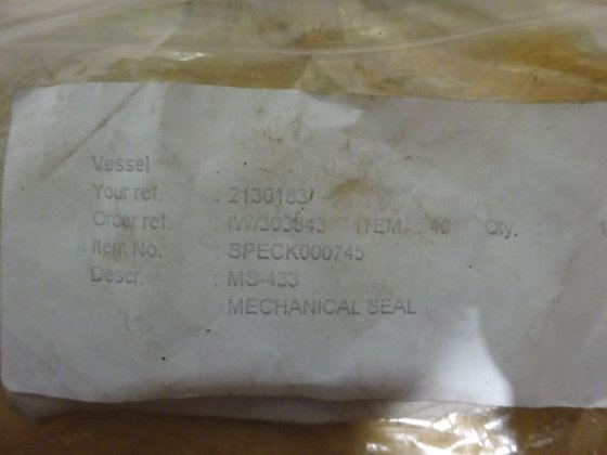 Speck Pumpen メカニカルシール MS-433