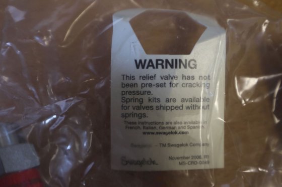 2009 世伟洛克泄压阀和弹簧成套件