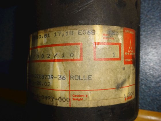 Rolo de borracha Deutz