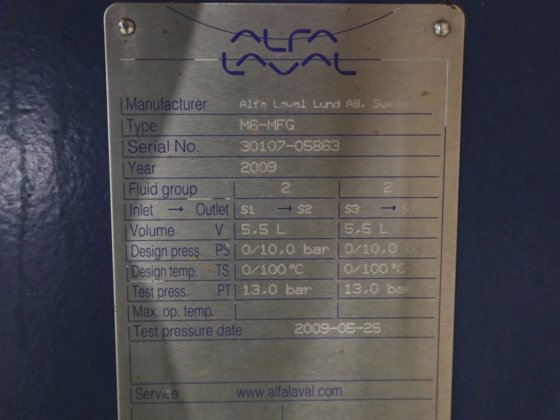 2009 阿法拉伐 M6-MFG