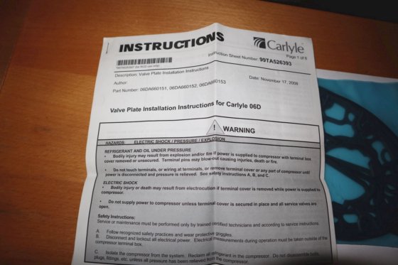 カーライルバルブプレートアッシーキット 06DA660152