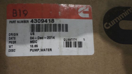 2014 康明斯水泵