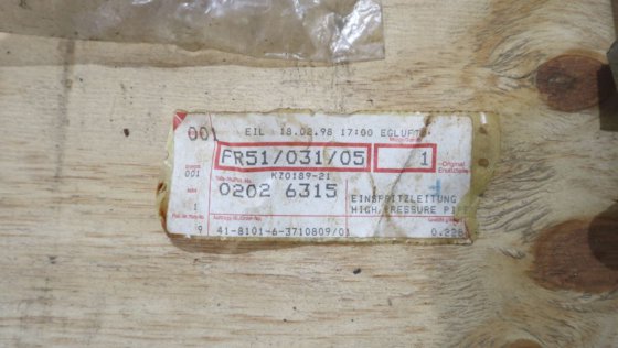 道依茨高压管 0202-6315