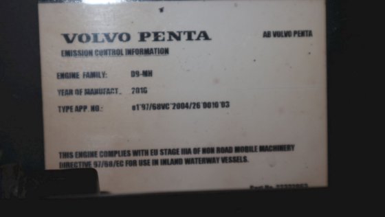 2016 ボルボ・ペンタ D9A2J MH