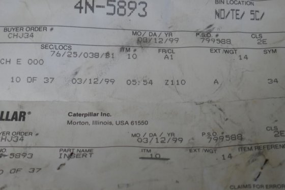 1999 卡特彼勒钢合金铸造阀芯 4N-5893