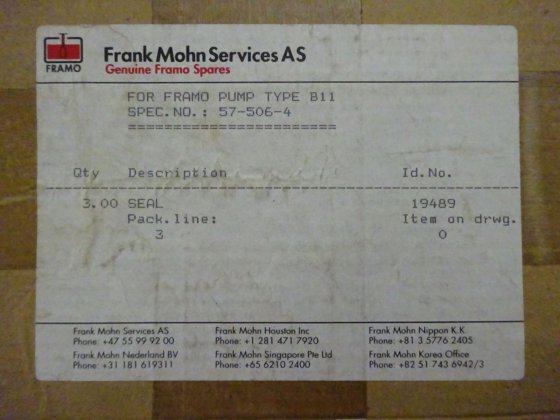 弗拉莫密封件 19489