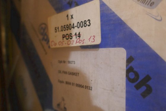 MAN ガスケットオイルサンプ 51.05904-0132