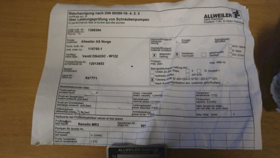 2012 Allweiler AG DS42GC 卸压阀