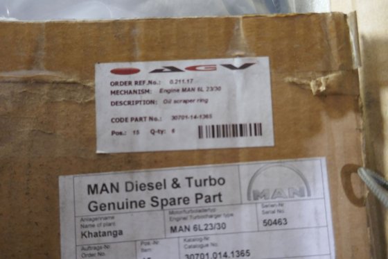 MAN ディーゼル&ターボ ピストンリングセット