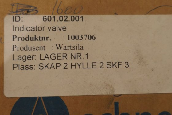 瓦锡兰指示阀 1003706