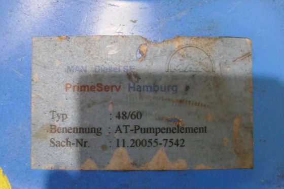 MAN B&W アウグスブルク燃料ポンプエレメント