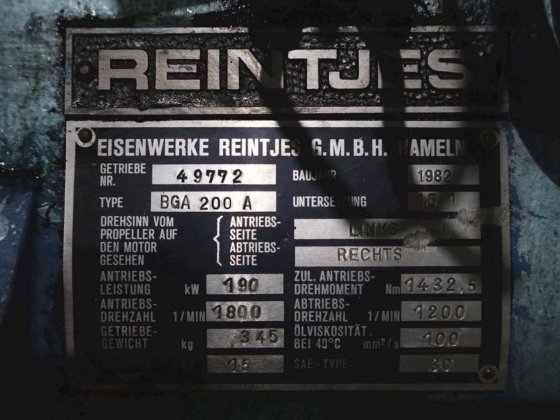 1982 Reintjes BGA 200 A