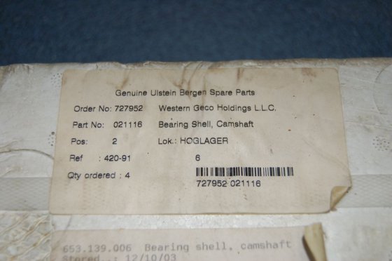 Bergen Ulstein 劳斯莱斯轴承座凸轮轴