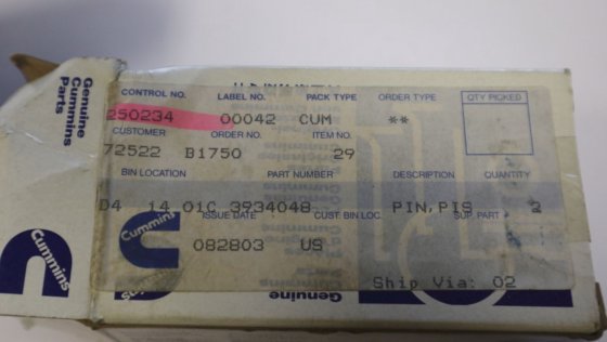 2003 康明斯活塞销