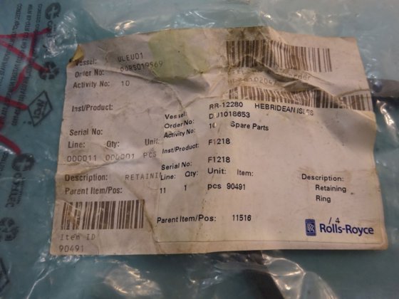 卑尔根阿尔斯坦轮船劳斯莱斯备件混合