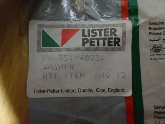 Lister Petter Washer