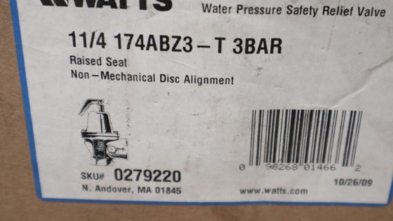 2009 瓦特安全阀 174ABZ3