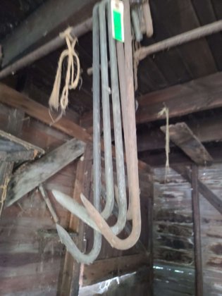 5 Large Meat Hooks And