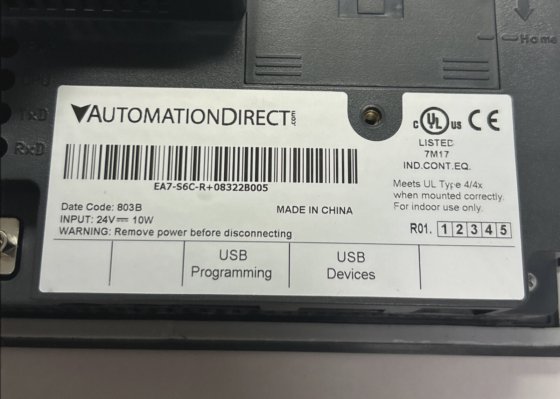 AUTOMATIONDIRECT,EA7-S6C-R+08322B005,OPERATOR INTERFACE TOUCHSCREEN PANEL