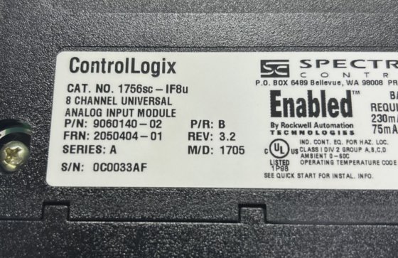 SPECTRUM CONTROLS,1756SC-IF8U,ANALOG INPUT MODULE