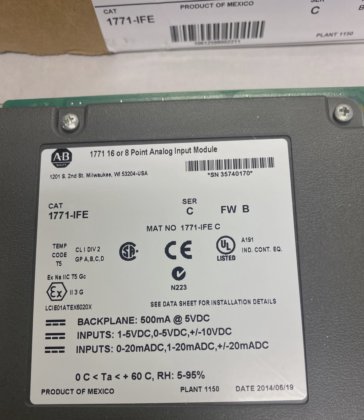 Allen-Bradley ANALOG INPUT MODULE