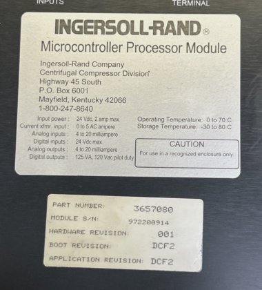 INGERSOLL RAND,3657080,MICROCONTROLLER PROCESSOR MODULE
