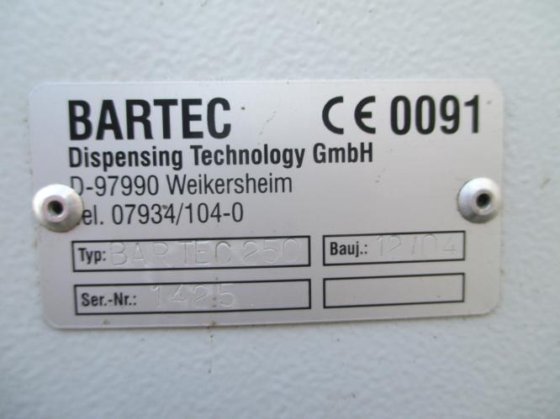 2004 Bartec 2液混合ディスペンス・システム #3872