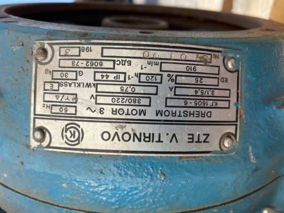 1983 固定式電動カニウインチ、クレーン台車0.5t #5266