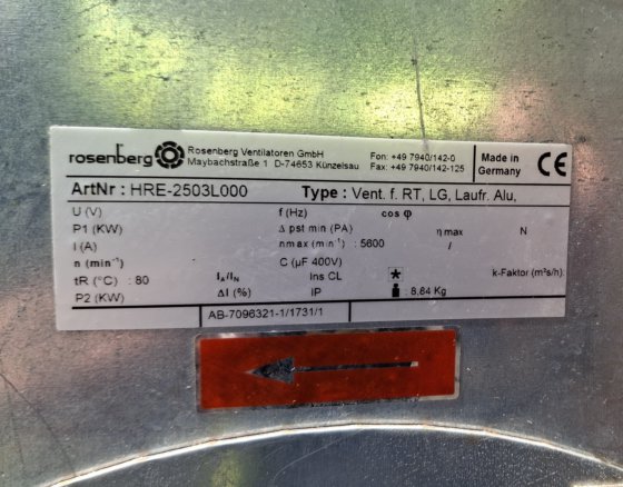离心风机，通风机 #6521