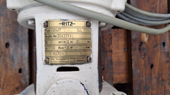 遠心ポンプ、ポンプ、リッツ1.5 kW #6576