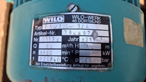 Wilo B 80/200 - 3/4