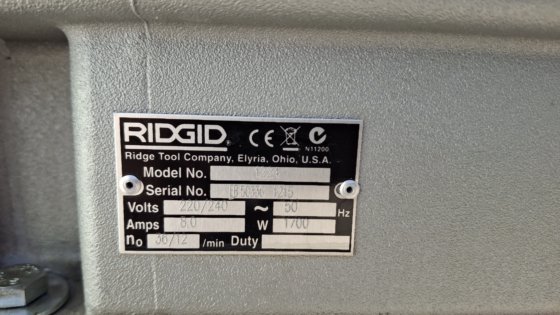 Ridgid 1224 穿线机，螺纹铣刀 #6682