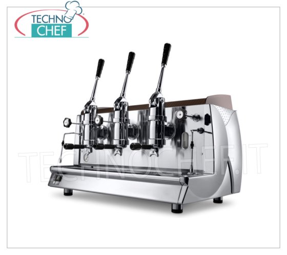 Nuova WEGA - Technochef, Macchine Caffè Professionali per Bar 3 gruppi a  Leva, Mod. ALE3VLV in Viadana, Italia