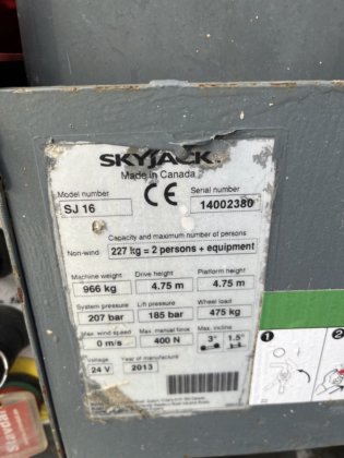 2013 Skyjack SJ16