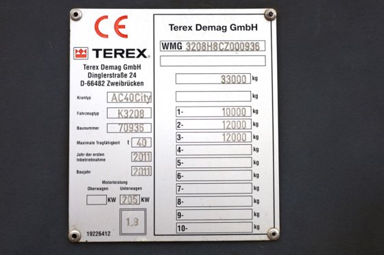 2011 TEREXデマグAC40シティ