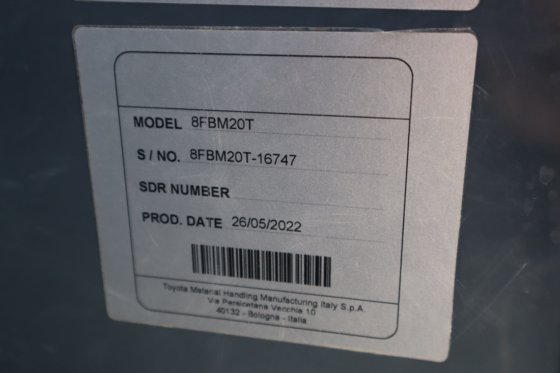 2022 丰田 8FBM20T