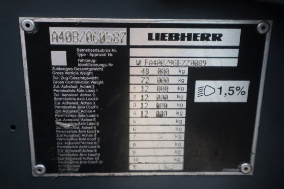 2016 利勃海尔 LTM1070-4.2