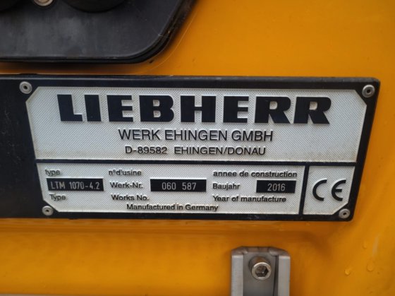2016 利勃海尔 LTM1070-4.2