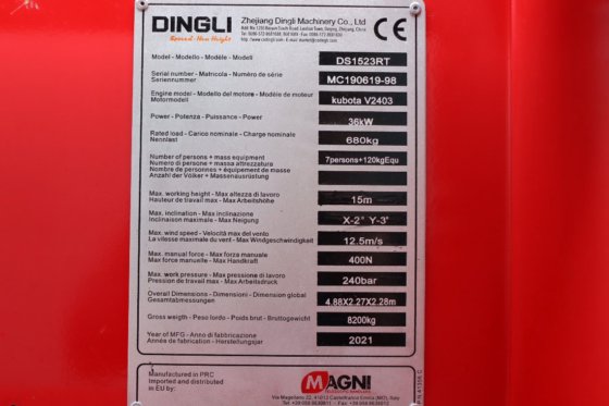 2021 マグニ DS1523RT