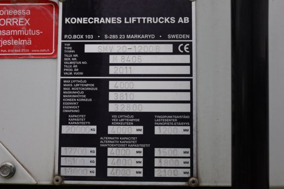 2011 科尼起重机 SMV20-1200B