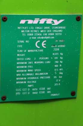 2014 ニフティリフト HR28 ハイブリッド