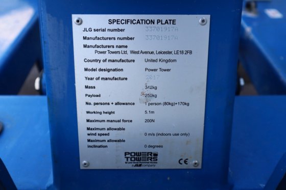 2017 JLG Power Tower