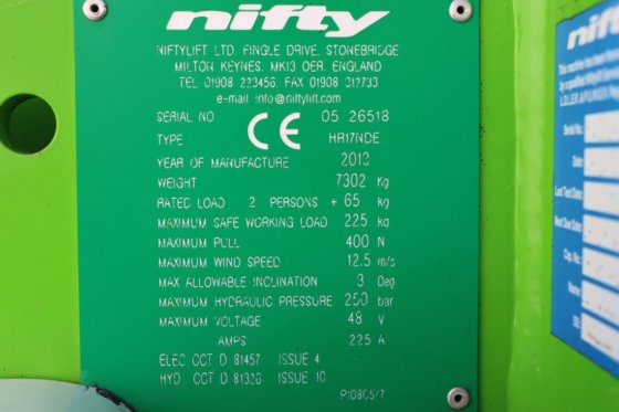 2013 ニフティリフトHR17NDEハイブリッド