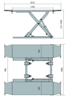 HC540ZM 可移动中部剪式提升机