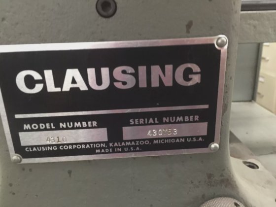 Clausing 14" Optical Comparator Model