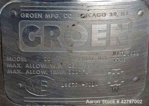 Used- Groen Steam Heated Kettle,20