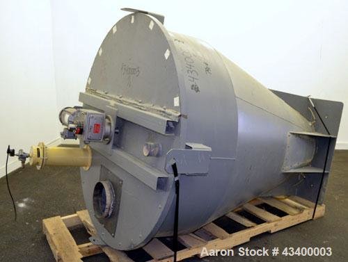 Used- Agitated Hopper/Feeder, Carbon Steel.