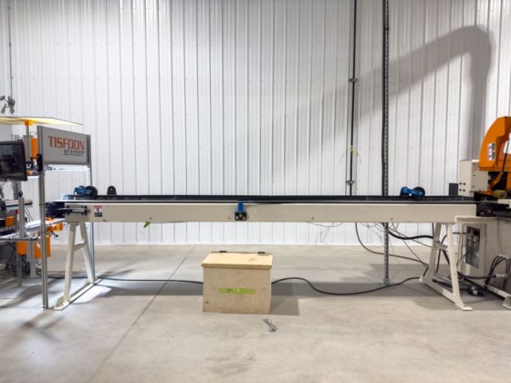 Tisfoon Optimizing Wood Scanner Defect Chop Saw and Sorting Line Stock ...