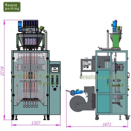 マルチレーン3サイドスティックパウダーパッケージングマシン