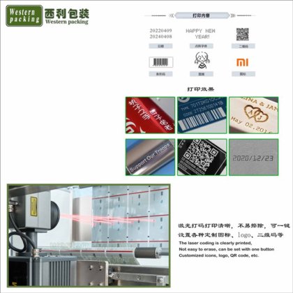 マルチレーン4サイドシールバッグパッキングマシン